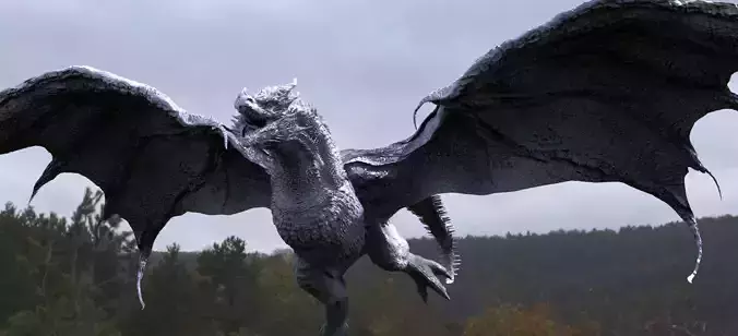 Dark Dragon Killgharrah Mid level detail with UVs