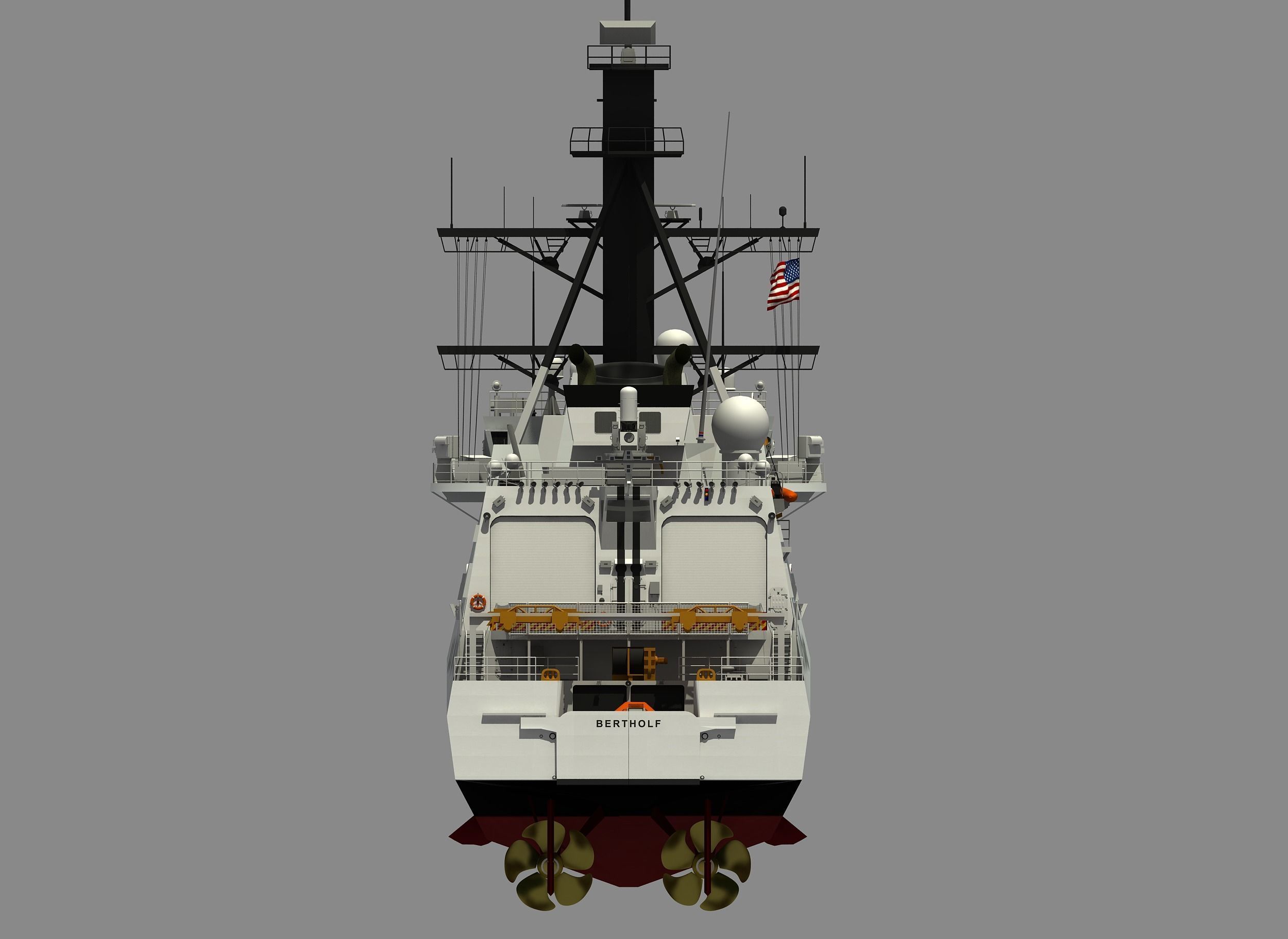 USCGC BERTHOLF US COAST GUARD CUTTER 3D model_20
