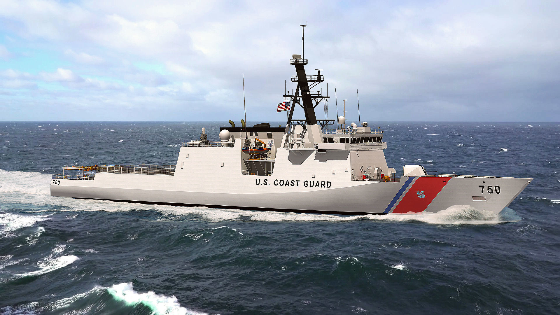 USCGC BERTHOLF US COAST GUARD CUTTER 3D model_19