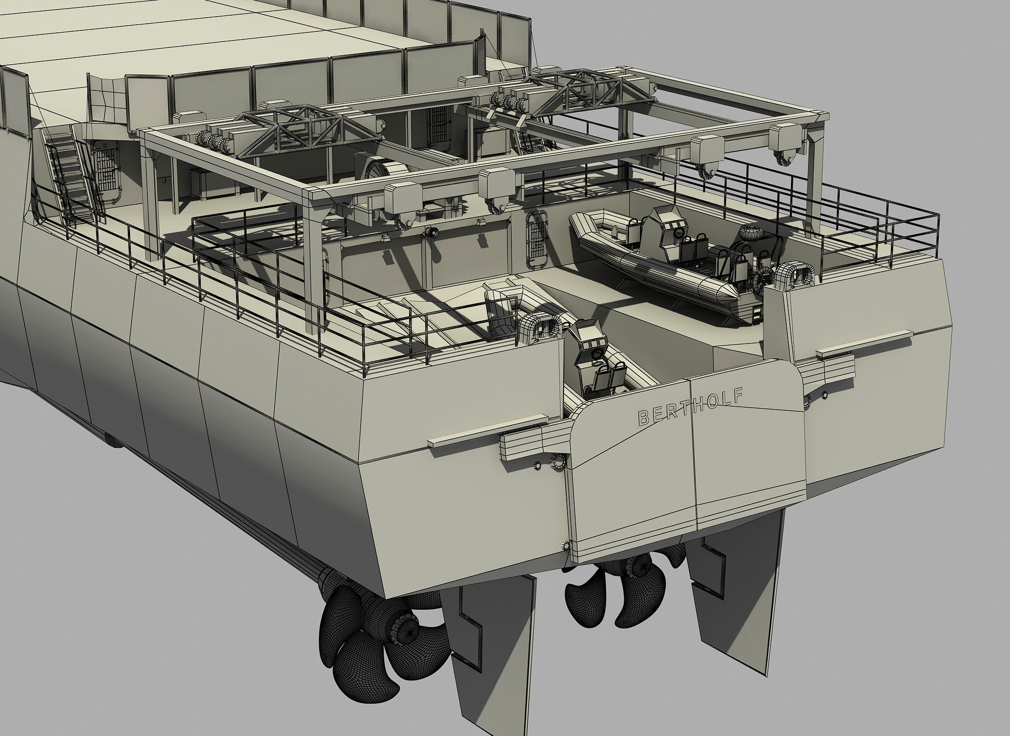 USCGC BERTHOLF US COAST GUARD CUTTER 3D model_7