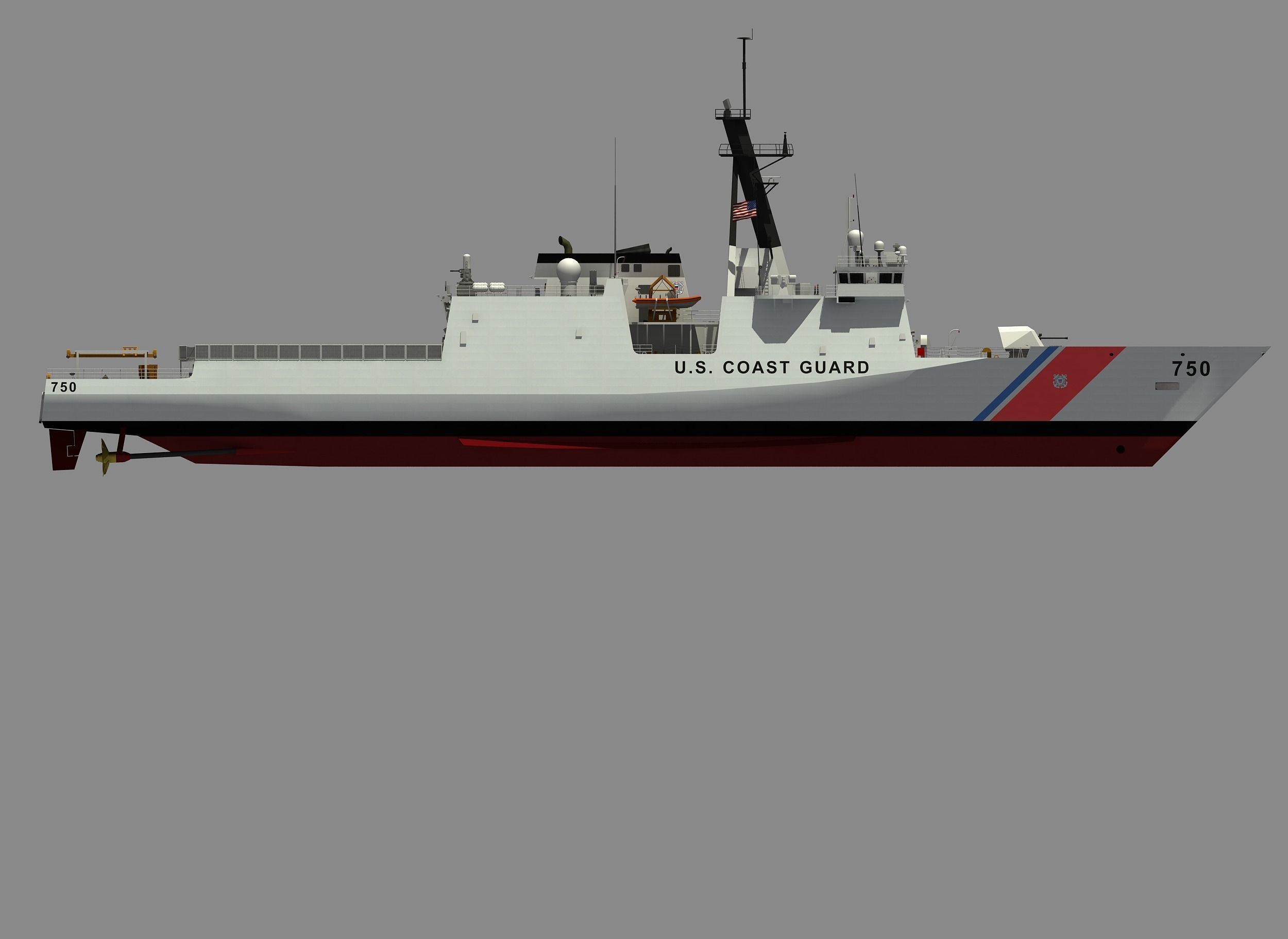 USCGC BERTHOLF US COAST GUARD CUTTER 3D model_22