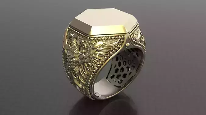 MEN RING WITH EAGLES