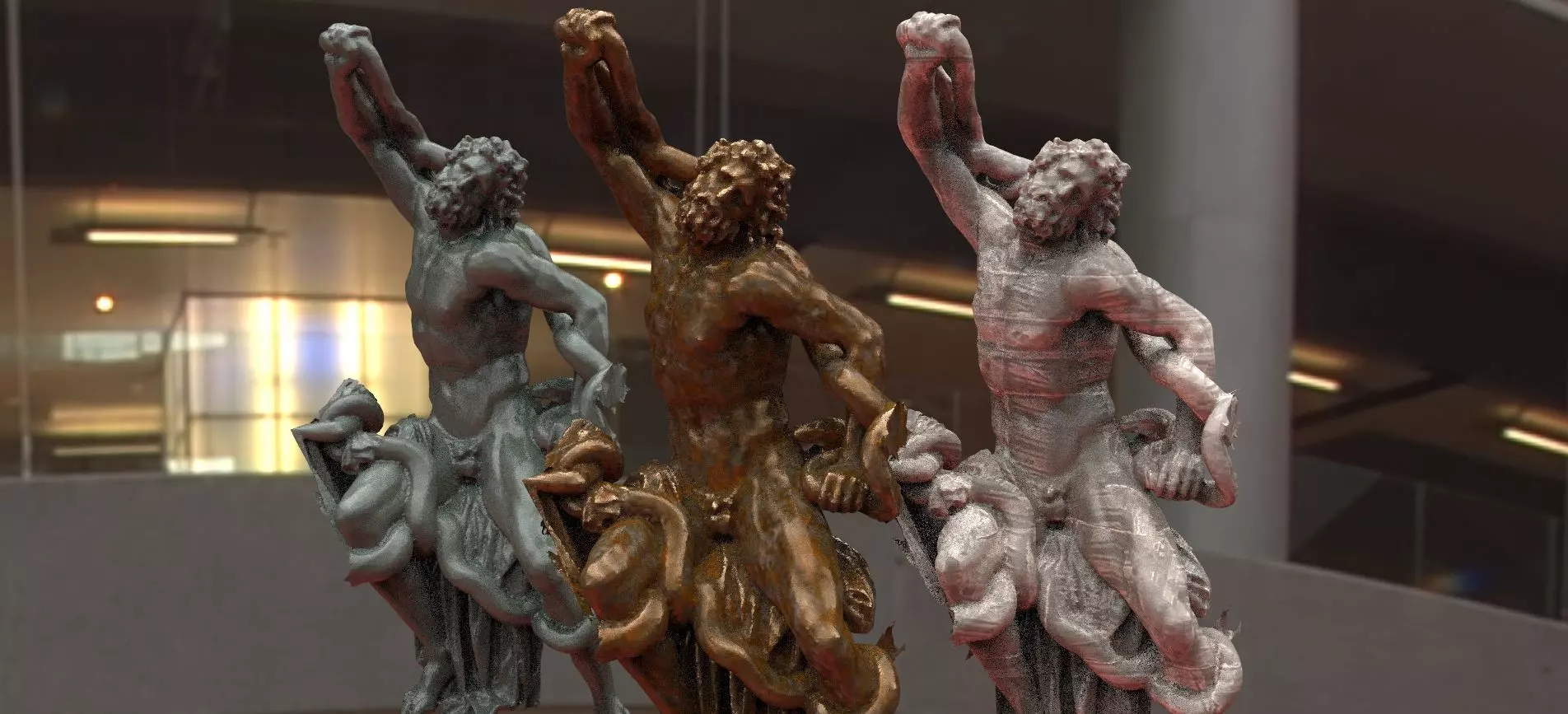 Ancient Greek Statue 3D model_0