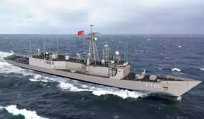 TCG GOKOVA OLIVER HAZARD PERRY CLASS FRIGATE 3D model