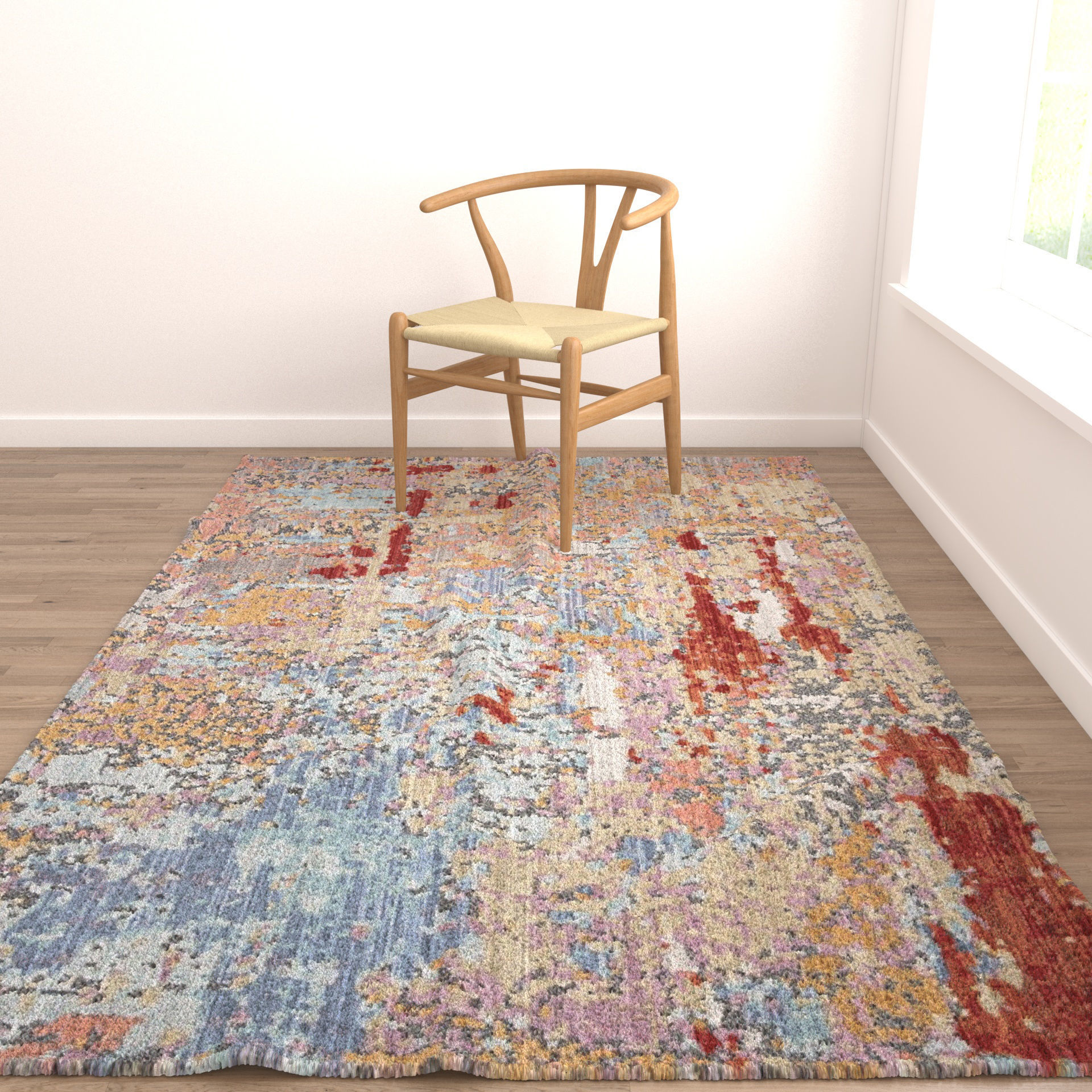 Rugs No 375 Low-poly 3D model_4