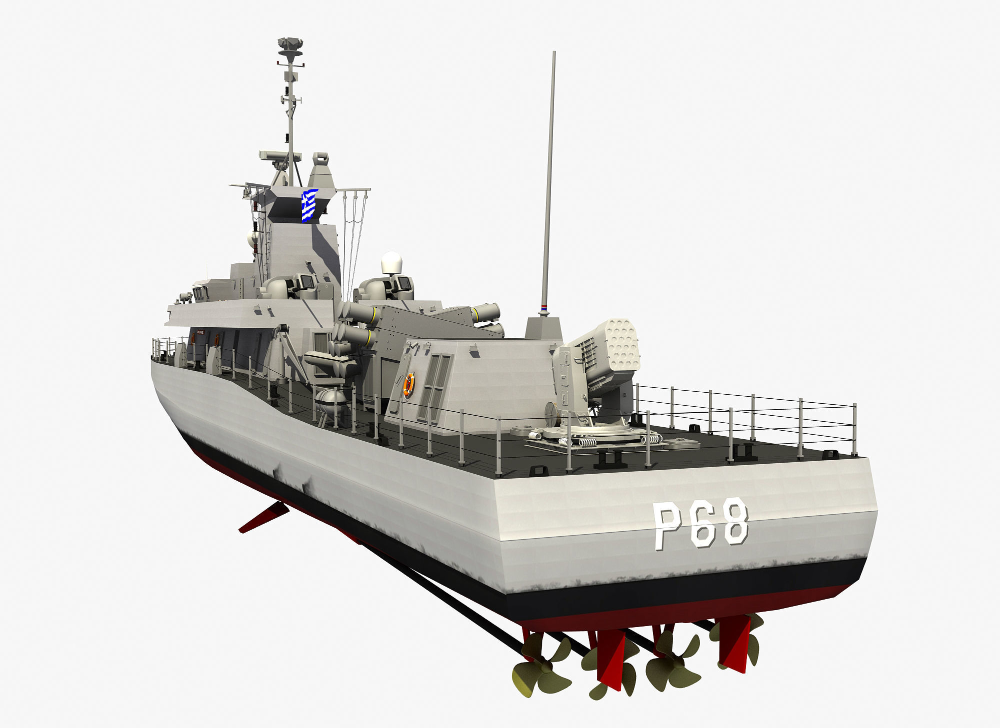 SUPERVITA ROUSSEN CLASS FAST ATTACK CRAFT HS DANIOLOS 3D model_12