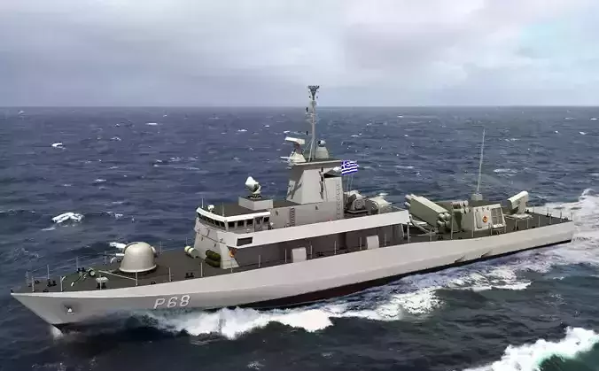 SUPERVITA ROUSSEN CLASS FAST ATTACK CRAFT HS DANIOLOS 3D model