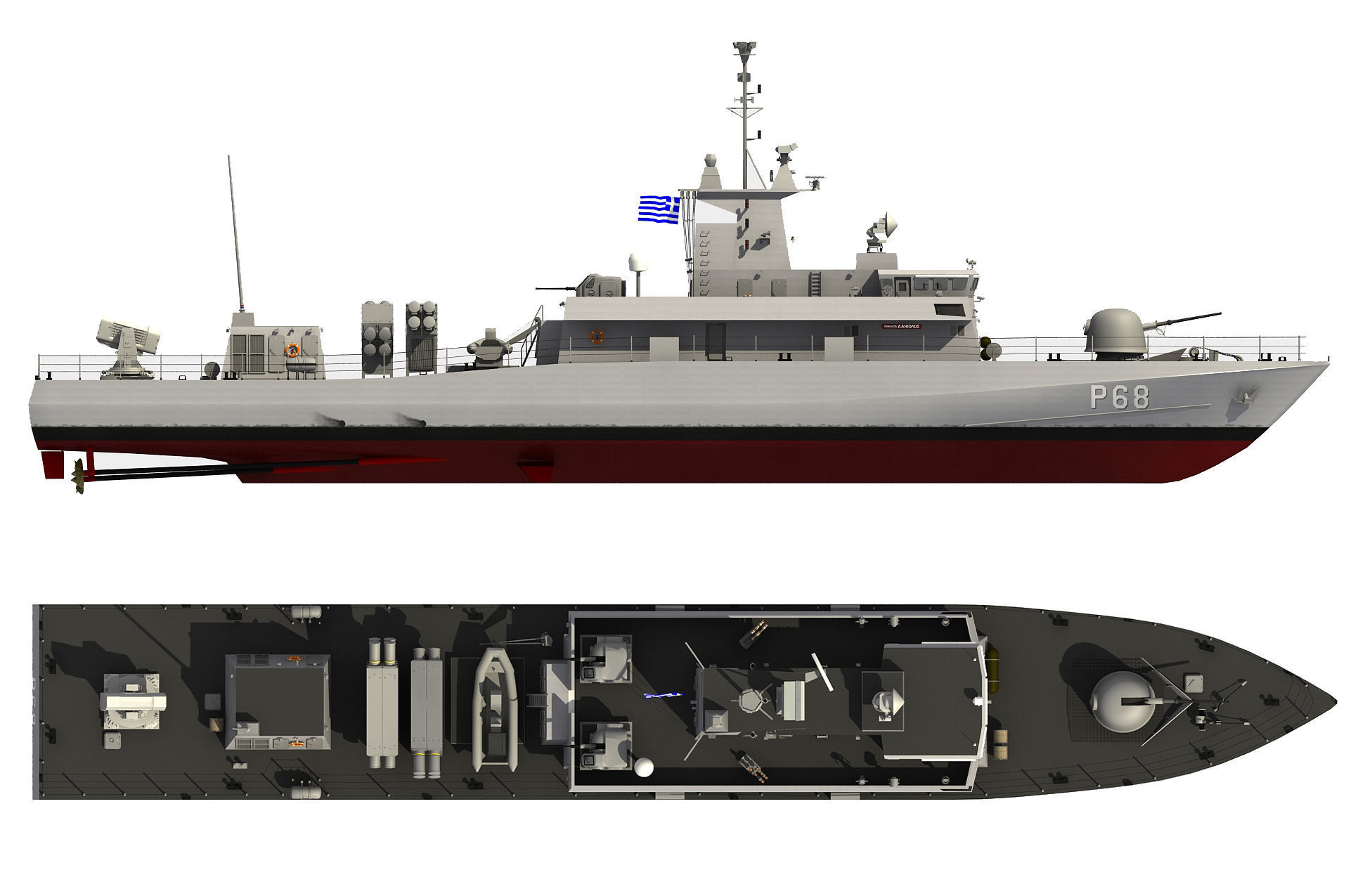 SUPERVITA ROUSSEN CLASS FAST ATTACK CRAFT HS DANIOLOS 3D model_19