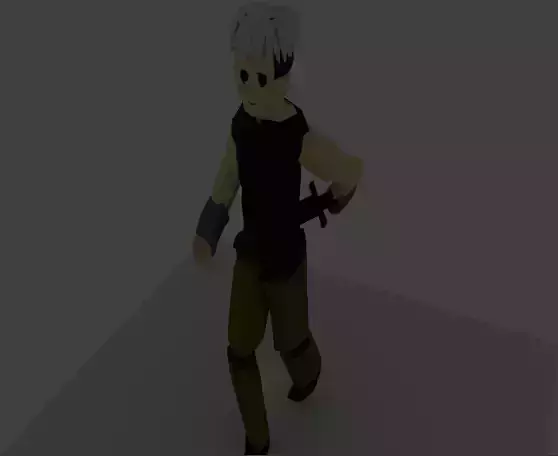 lione character with hair and pants