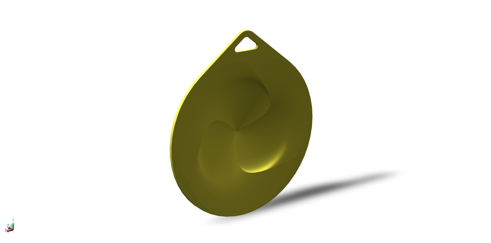 Pendant gold and silver medal 3D print model_1