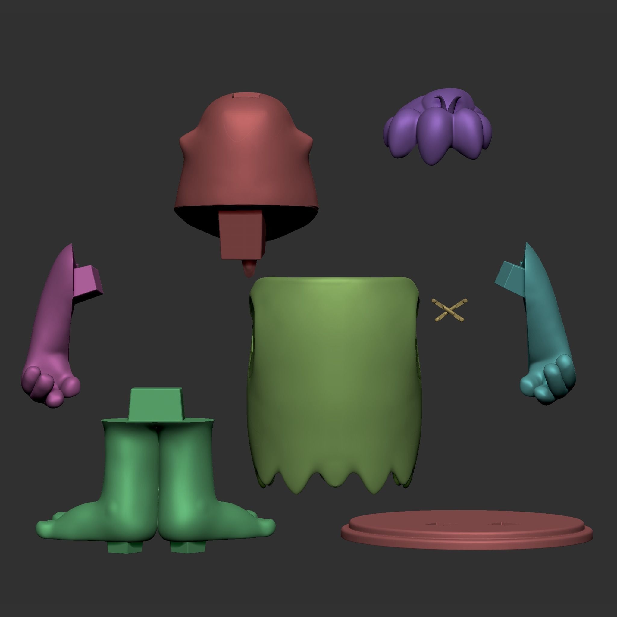 Barney Rubble 3D print model_22