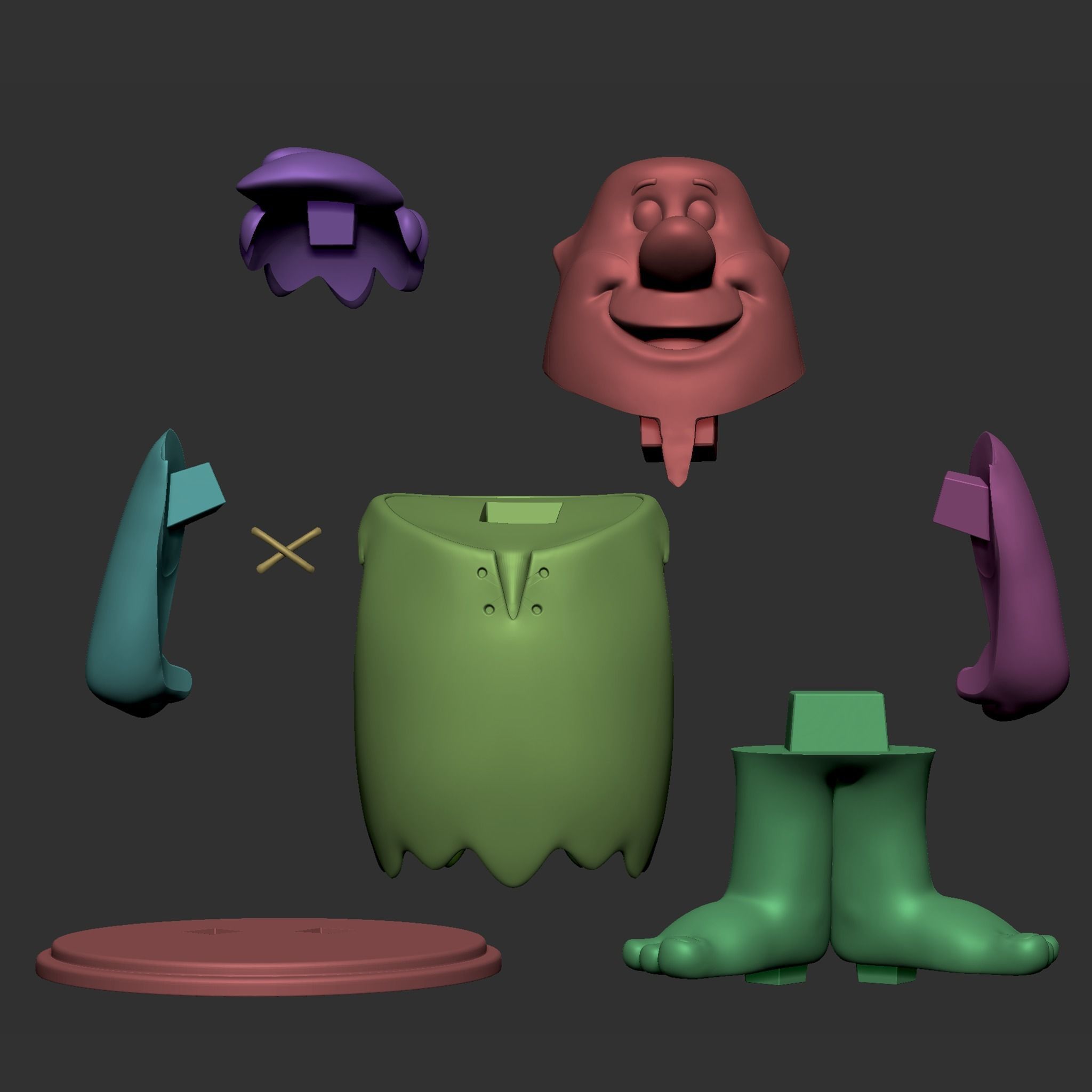 Barney Rubble 3D print model_21