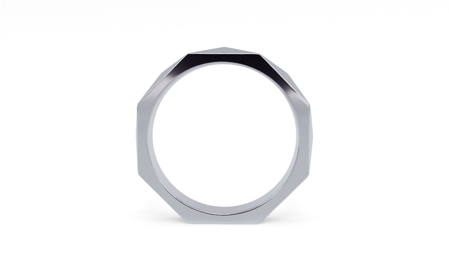 geometry gold wedding ring 3D print model_8