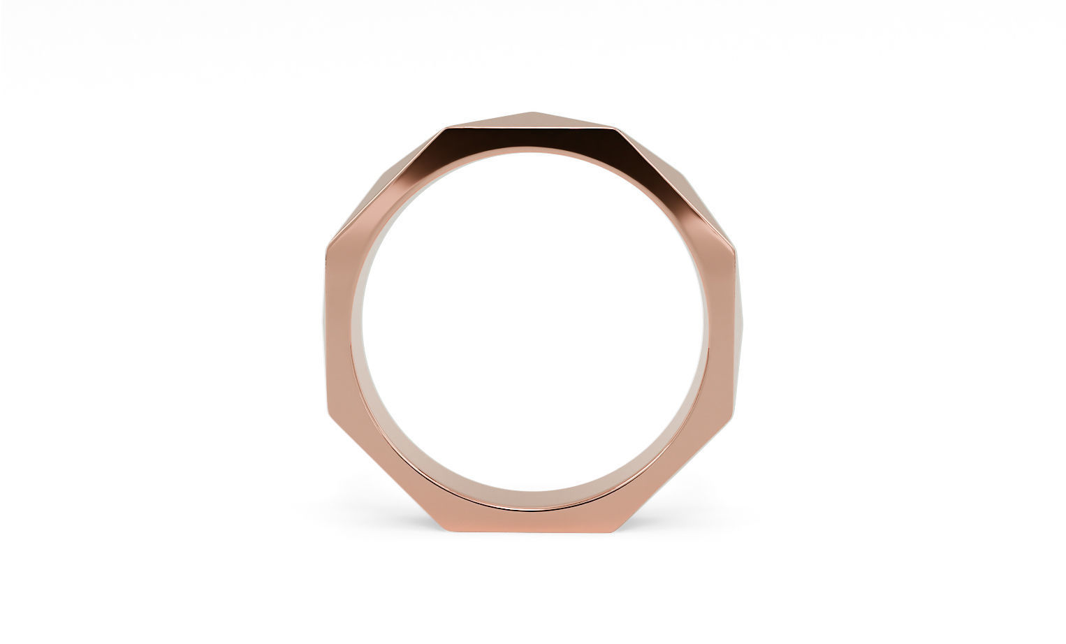 geometry gold wedding ring 3D print model_13