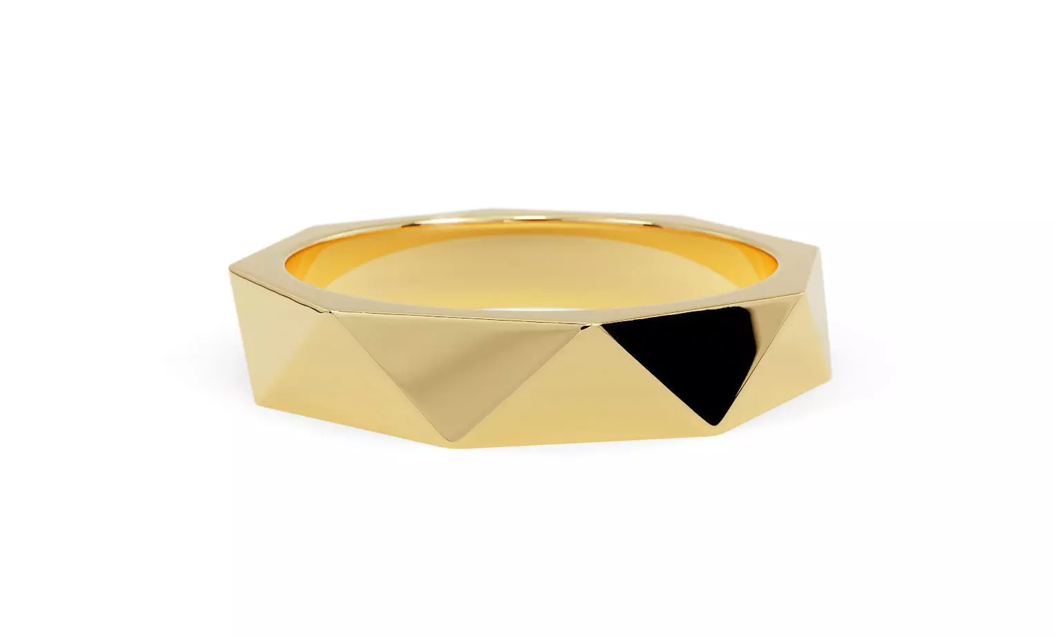 geometry gold wedding ring 3D print model_0