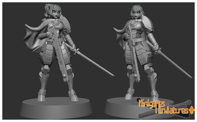 Firewarrior greater good anime figurine 3D print model