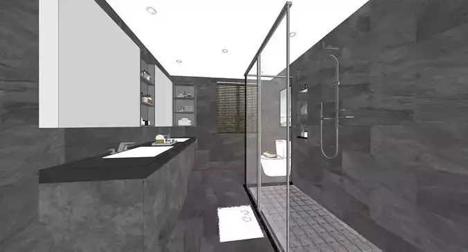 Modern industrial style toilet  modern
