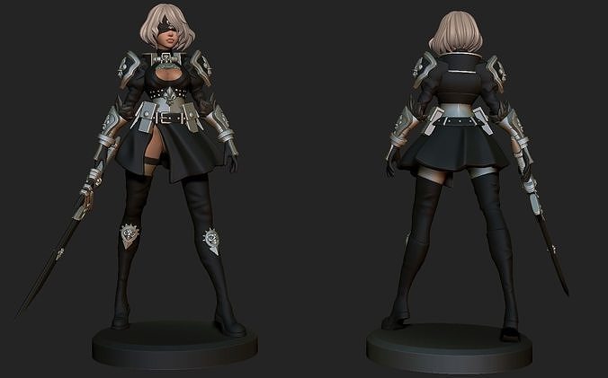 Nier space nun figurine 3D print model