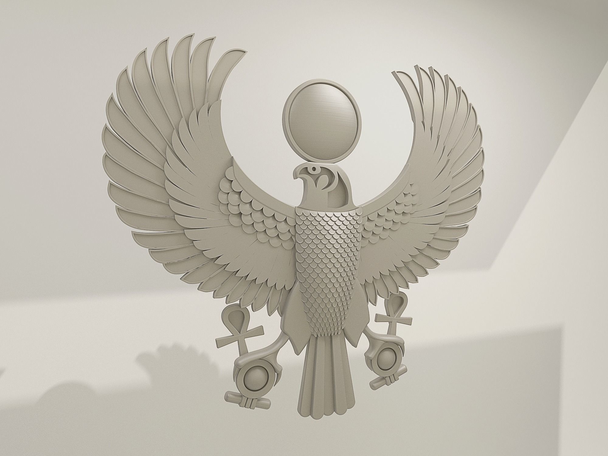 Egyptian Eagle 3D model_2
