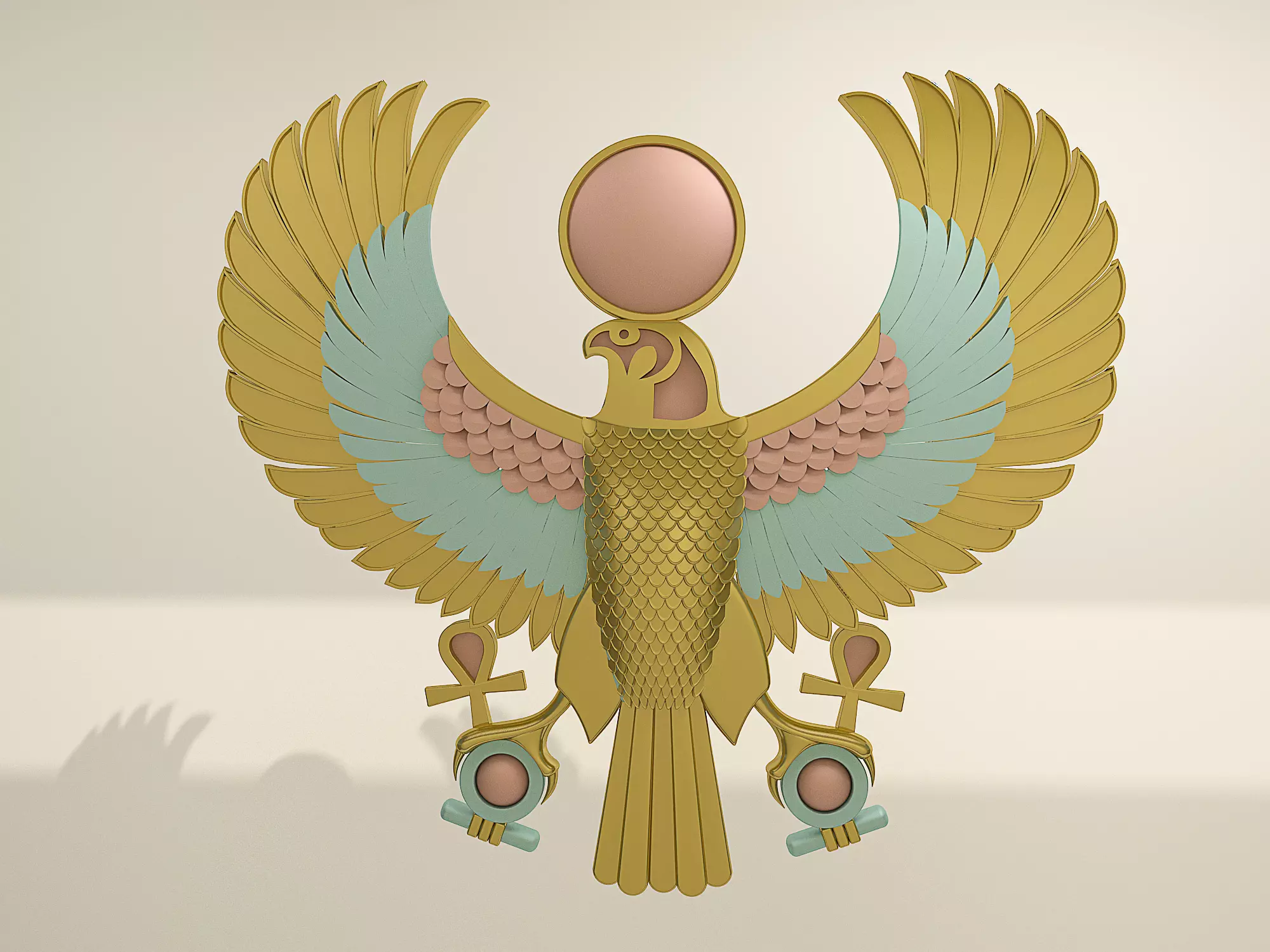Egyptian Eagle 3D model_0