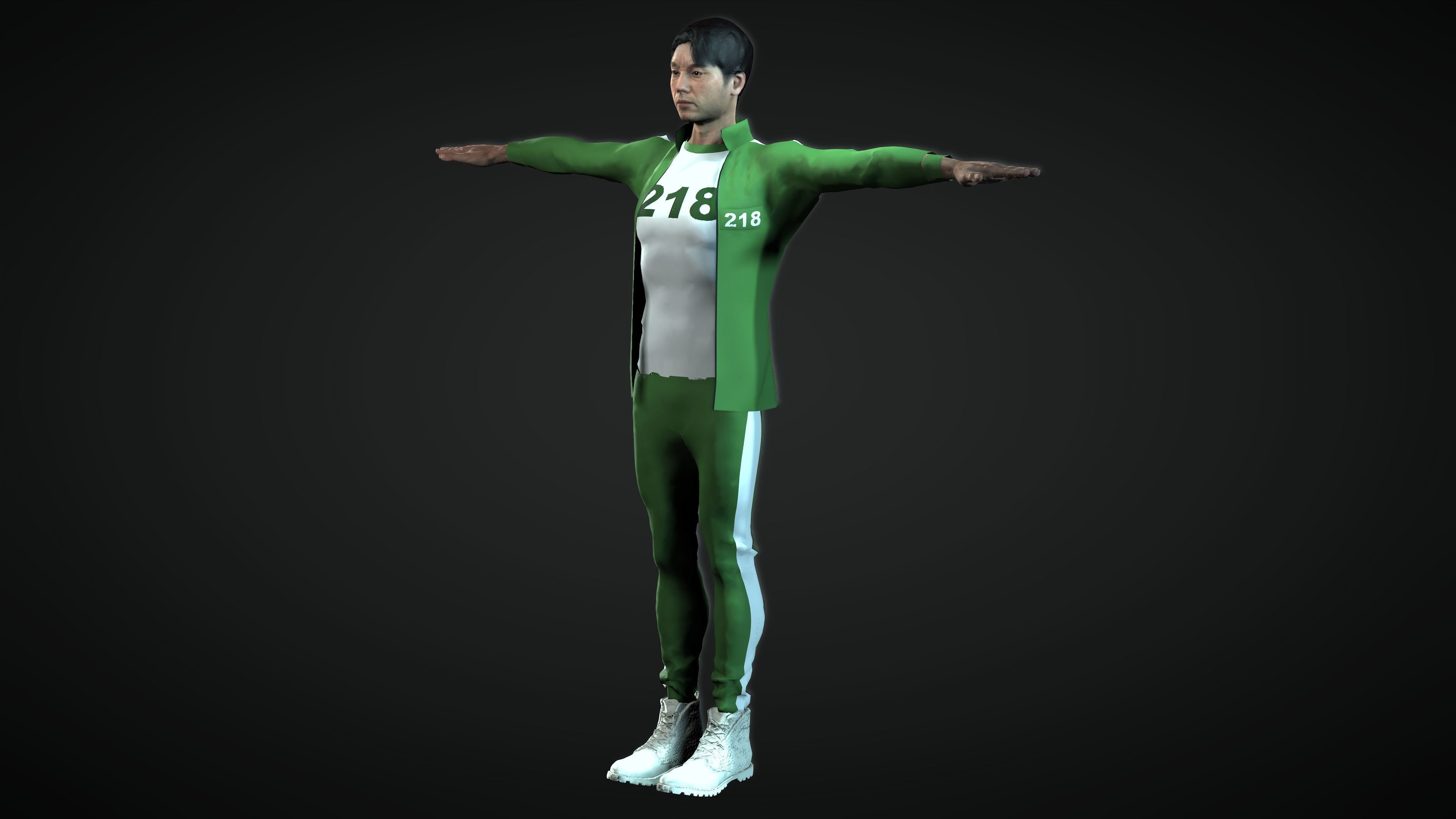 Squid Game Cho Sang Woo Low-poly 3D model_2