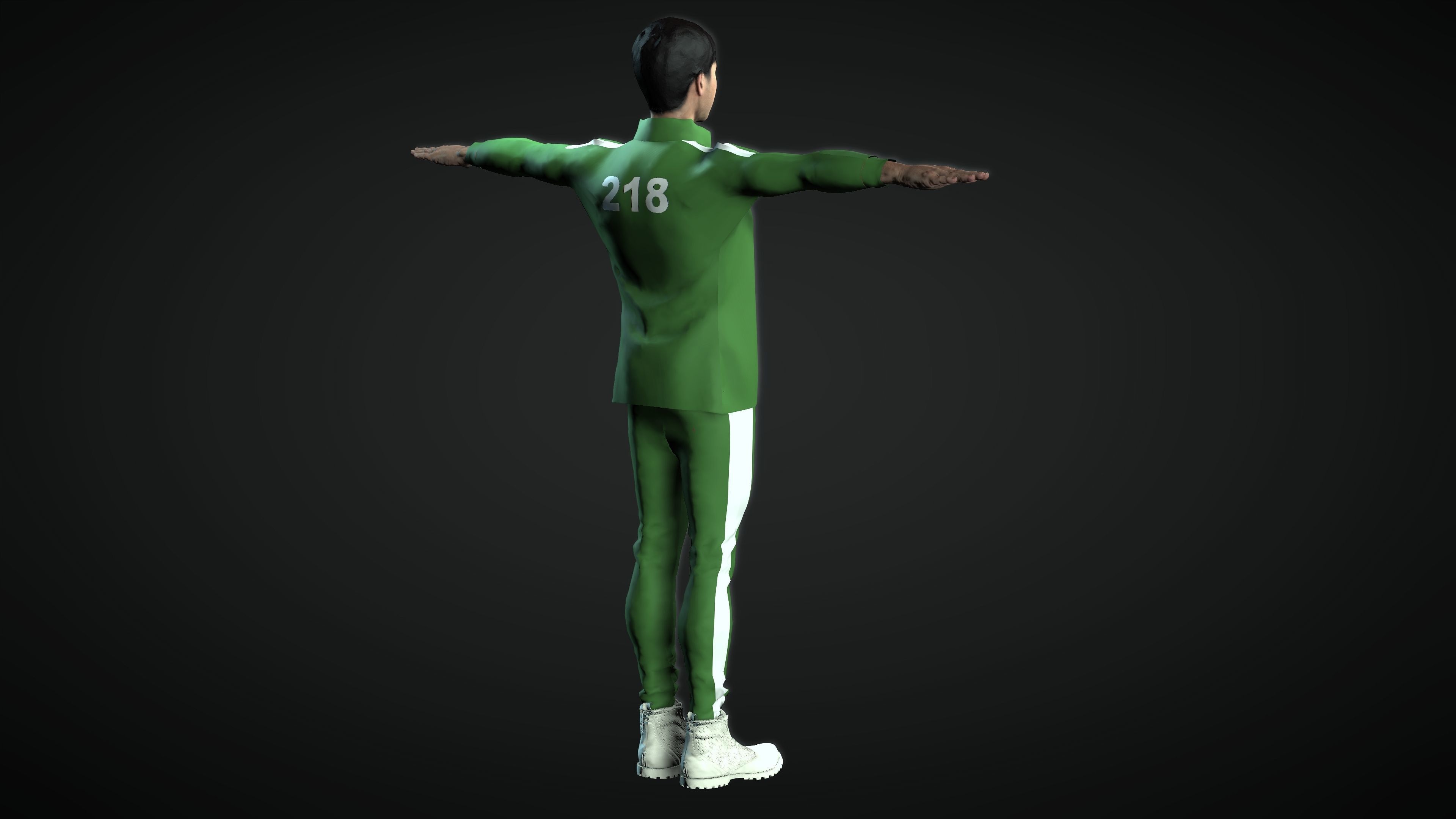 Squid Game Cho Sang Woo Low-poly 3D model_4