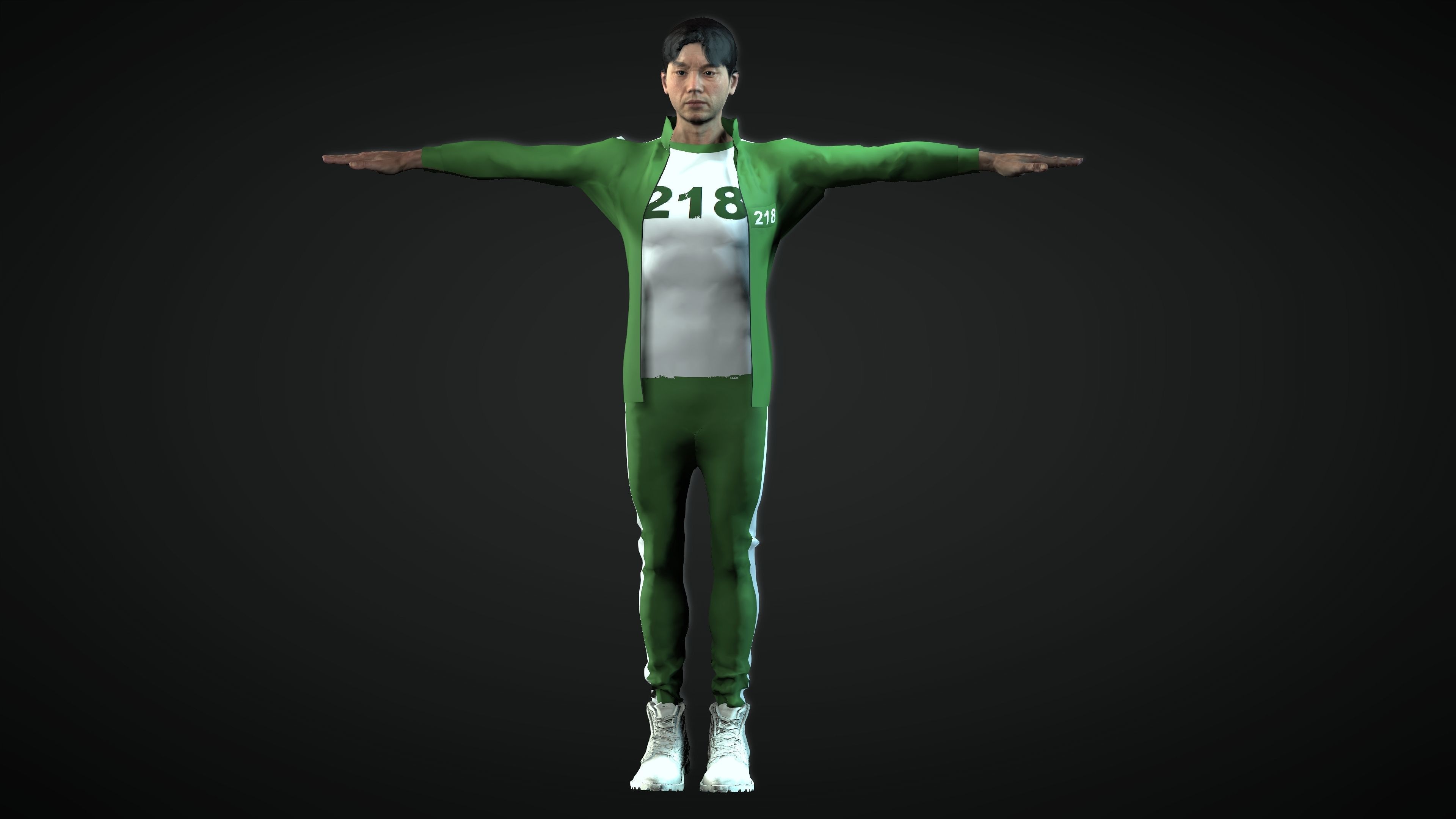 Squid Game Cho Sang Woo Low-poly 3D model_1