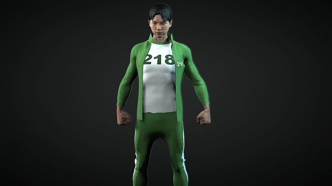 Squid Game Cho Sang Woo Low-poly 3D model