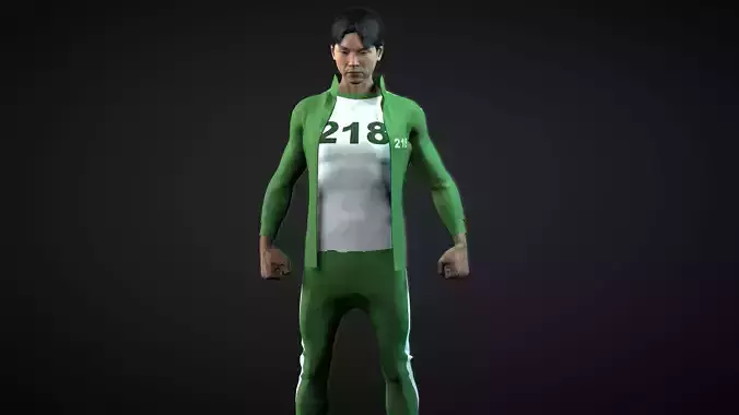 Squid Game Cho Sang Woo Low-poly 3D model