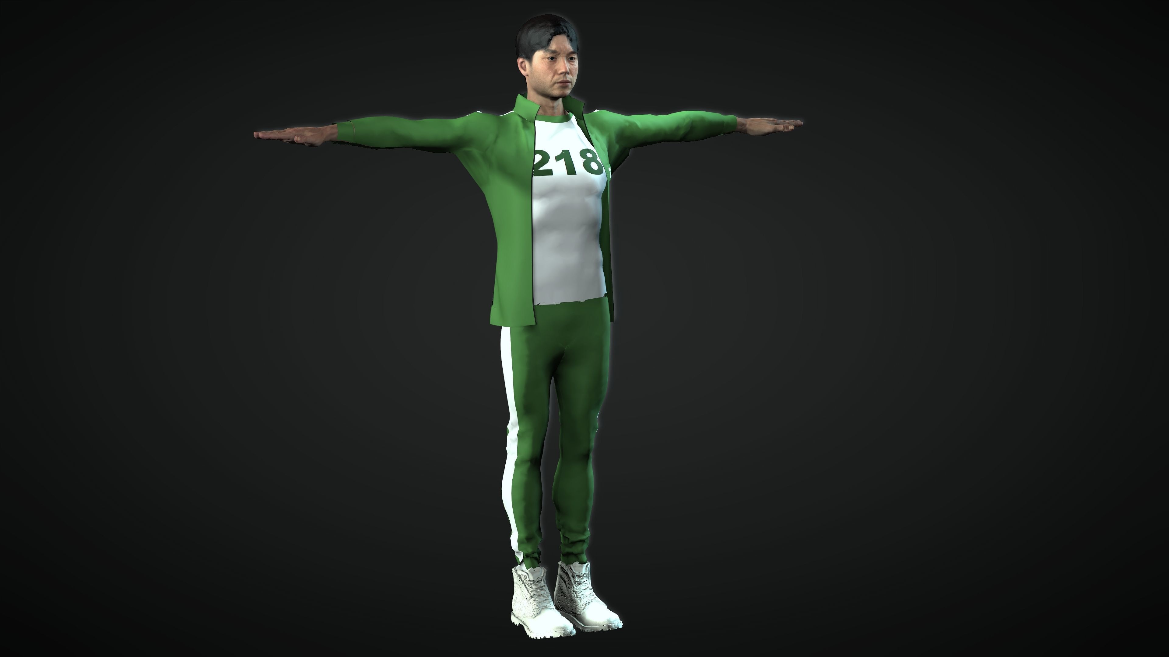 Squid Game Cho Sang Woo Low-poly 3D model_5