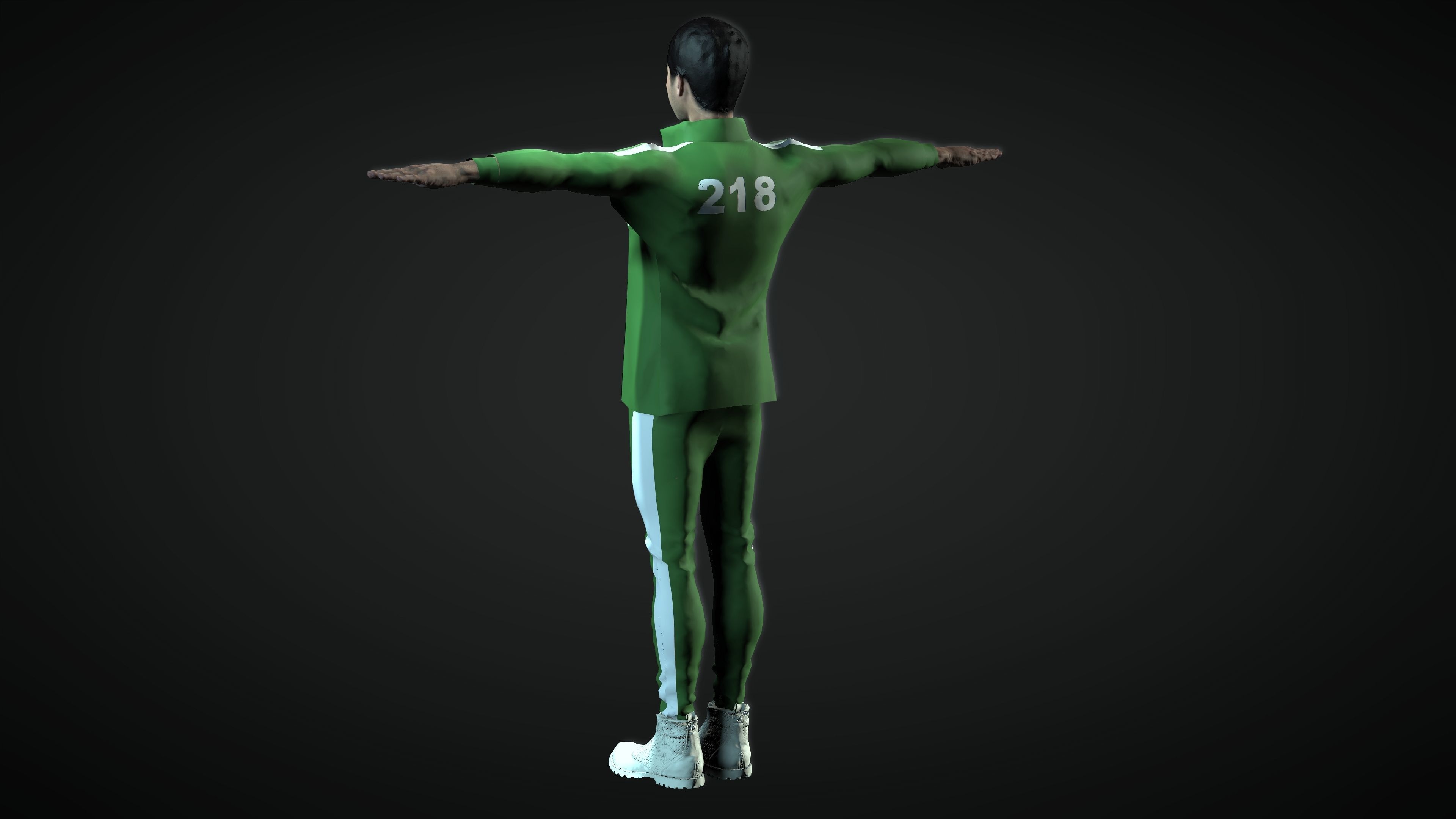 Squid Game Cho Sang Woo Low-poly 3D model_3