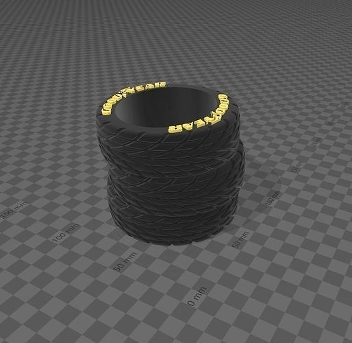 FLOWERPOT CAR TIRE GOOD YEAR 3D print model