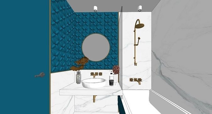 Modern light luxury toilet  modern light luxury 3D model