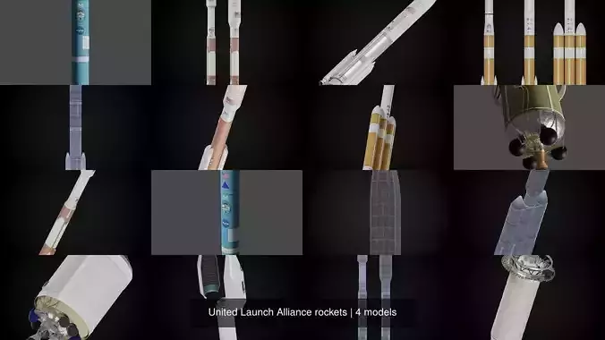 United Launch Alliance rockets 3D Model Collection