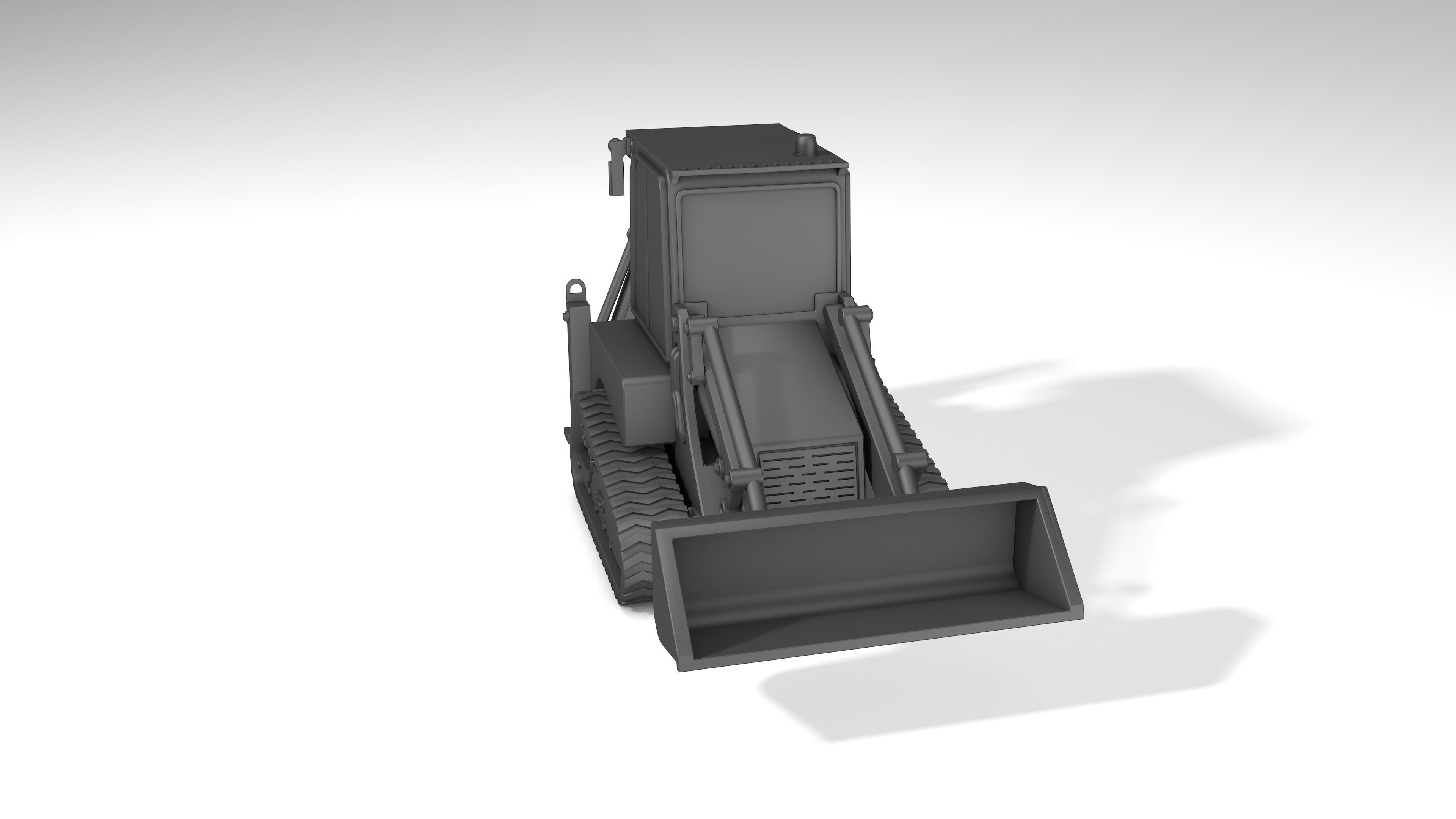 3d model of JCB crawler mini tractor  Ver2 3D print model_9