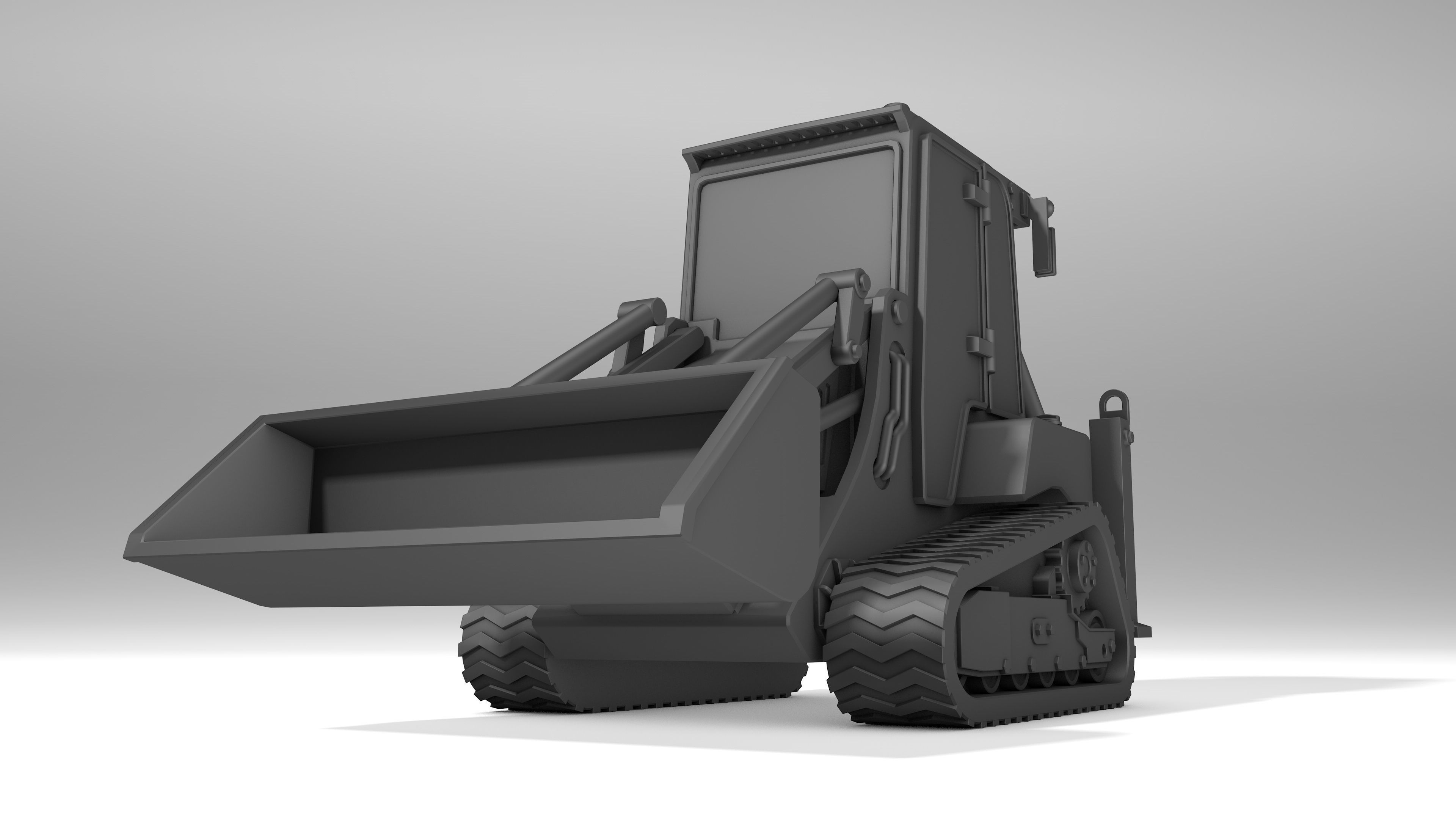 3d model of JCB crawler mini tractor  Ver2 3D print model_15