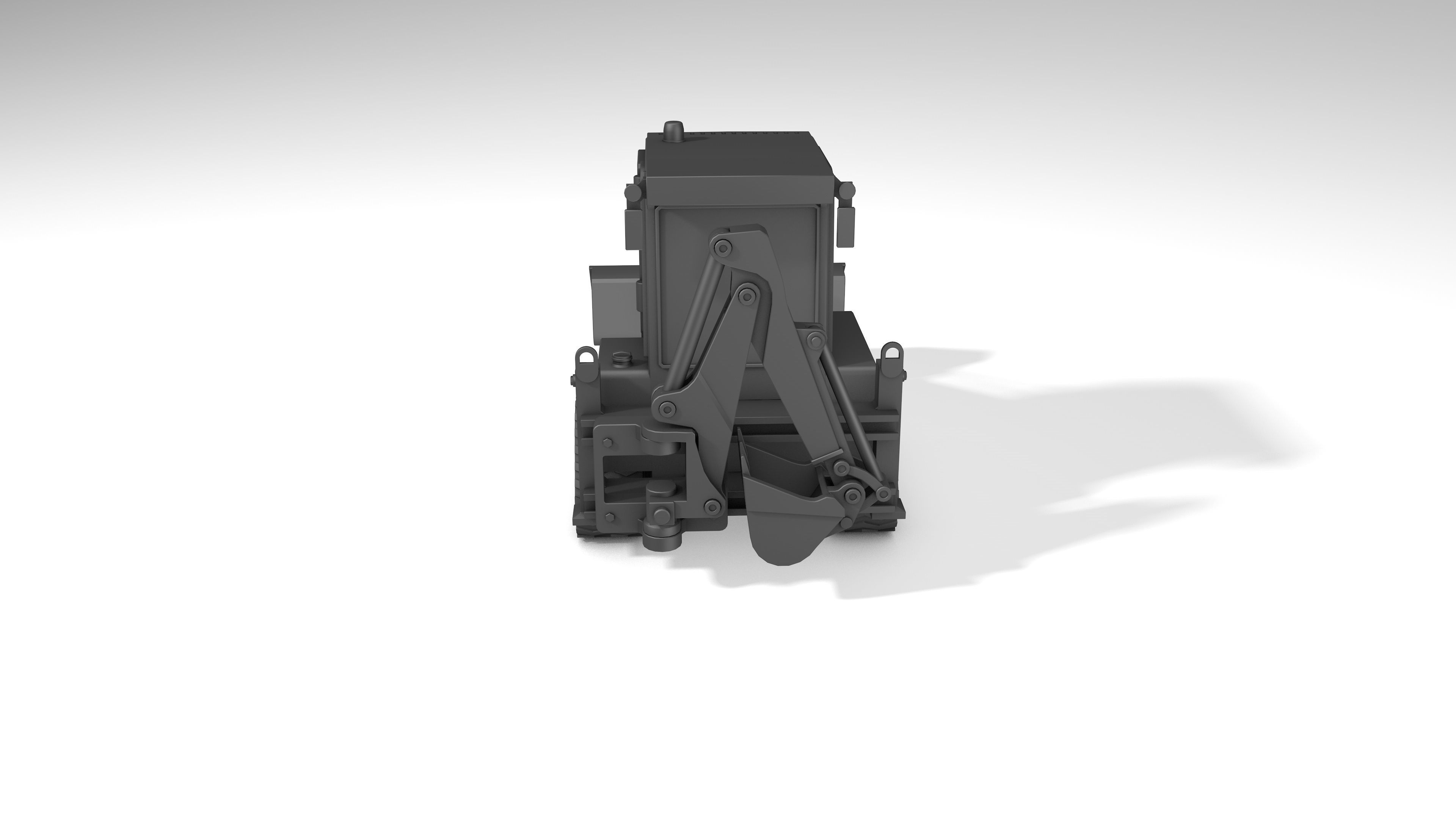 3d model of JCB crawler mini tractor  Ver2 3D print model_5