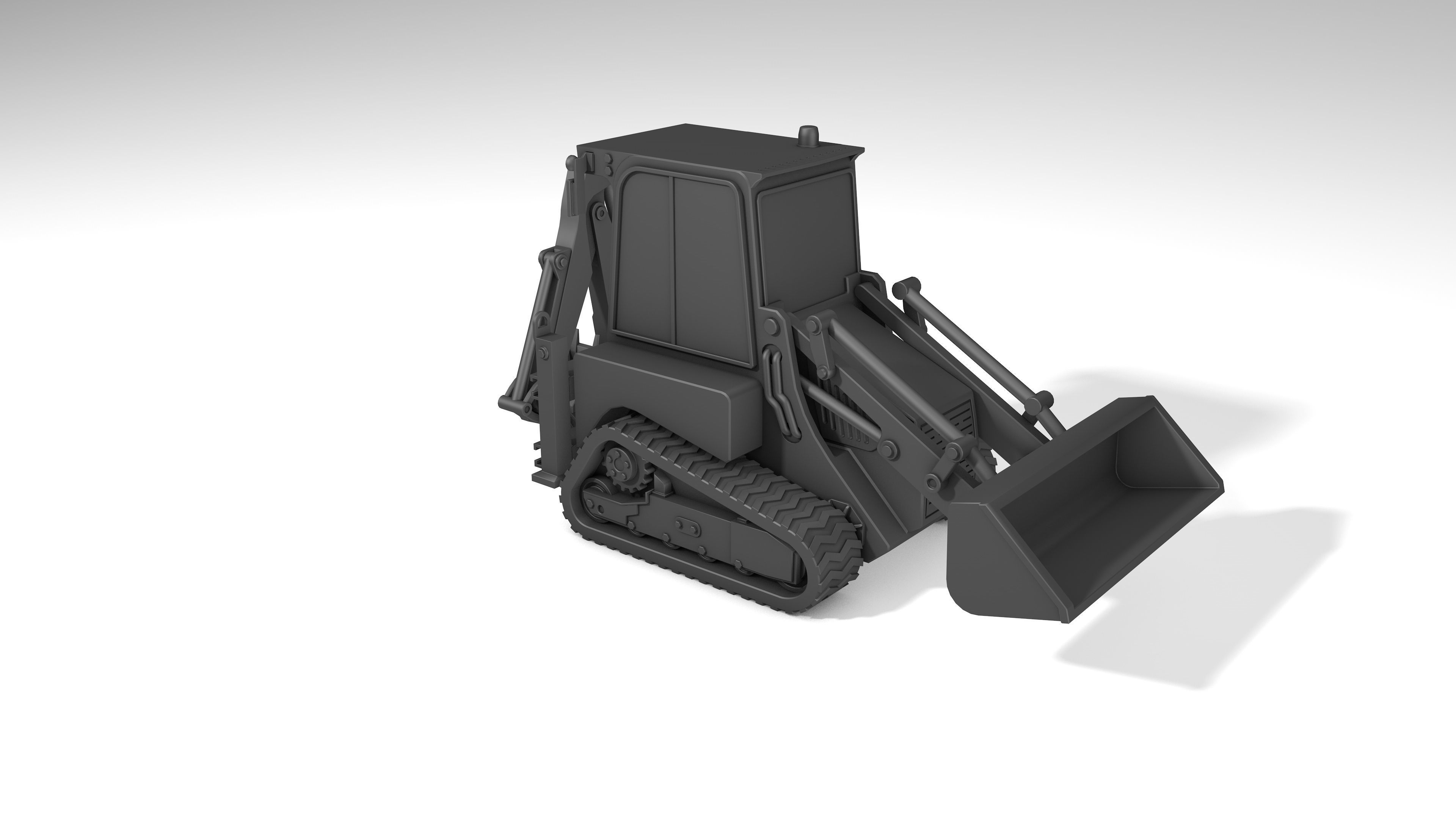 3d model of JCB crawler mini tractor  Ver2 3D print model_8