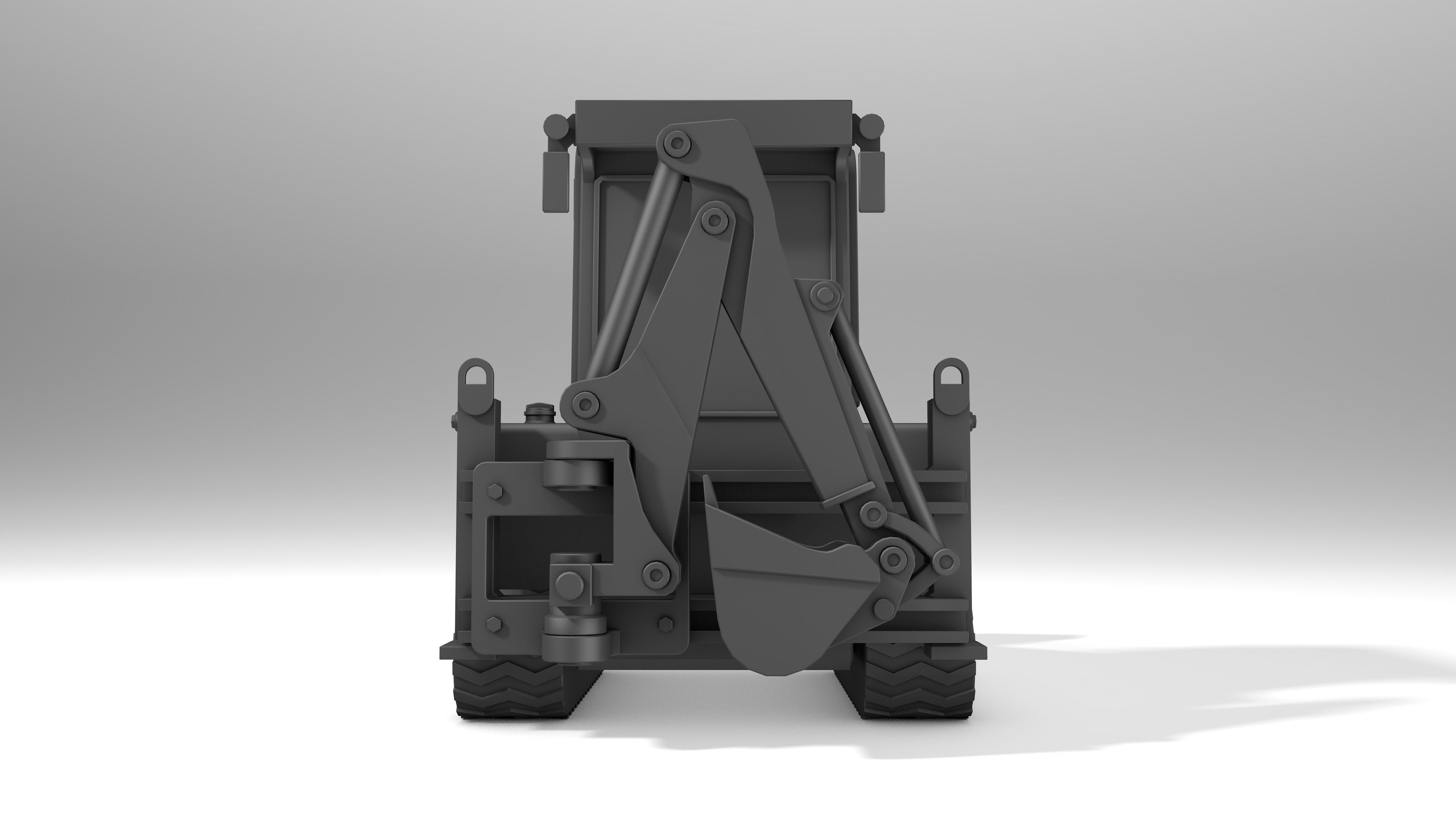 3d model of JCB crawler mini tractor  Ver2 3D print model_14