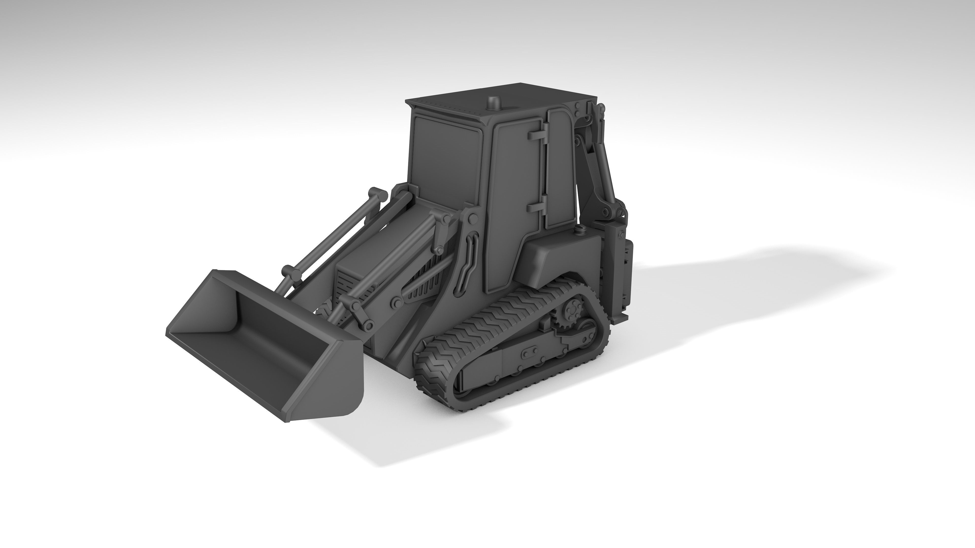 3d model of JCB crawler mini tractor  Ver2 3D print model_1