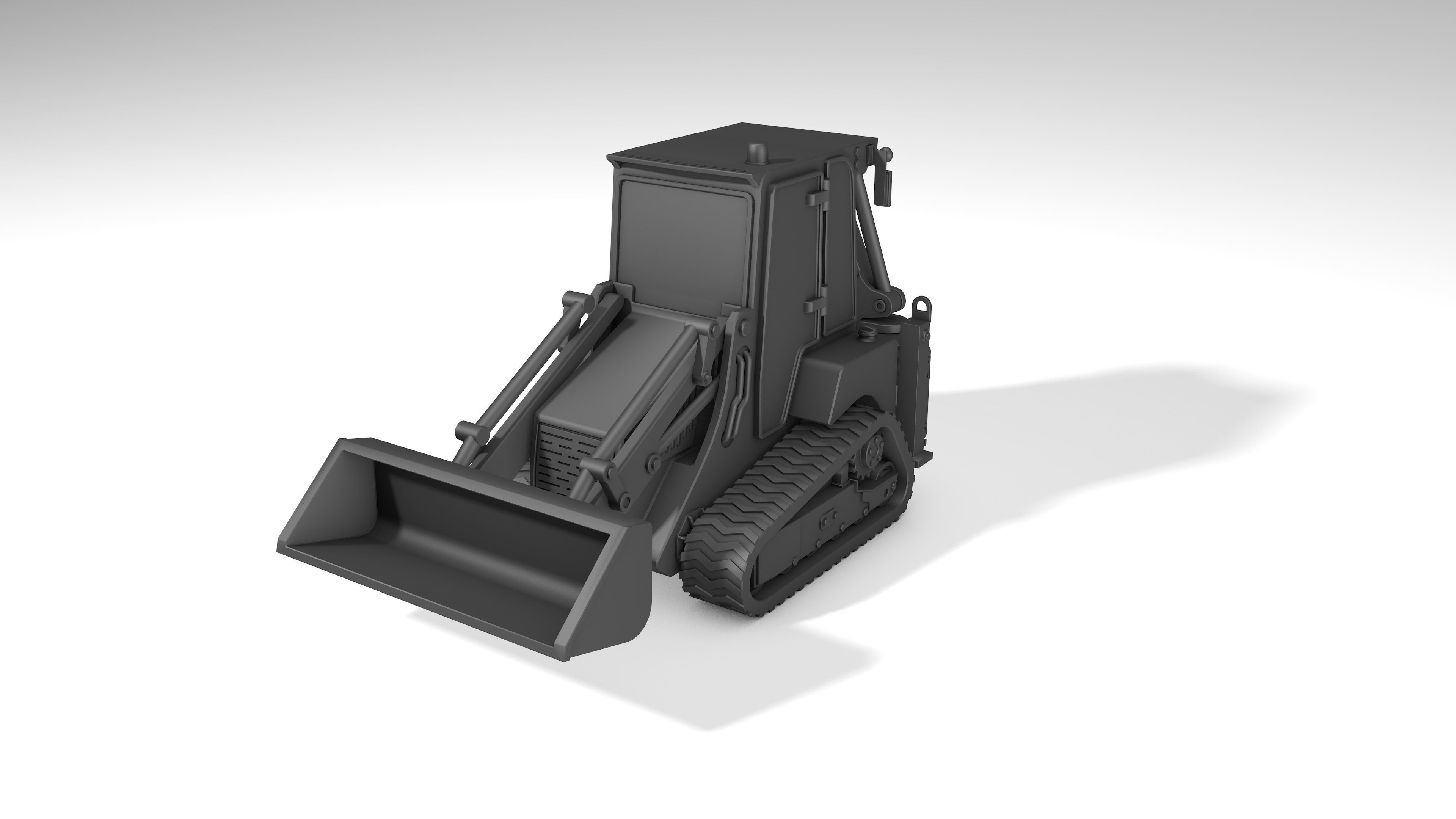 3d model of JCB crawler mini tractor  Ver2 3D print model_11