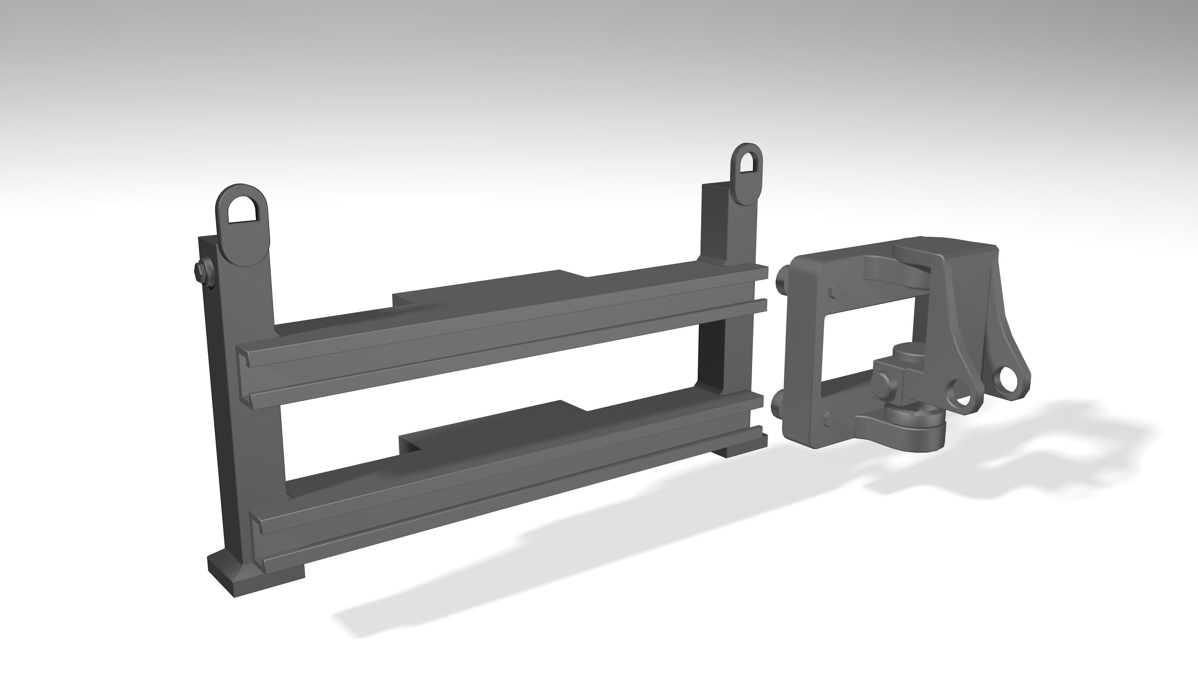 3d model of JCB crawler mini tractor  Ver2 3D print model_23