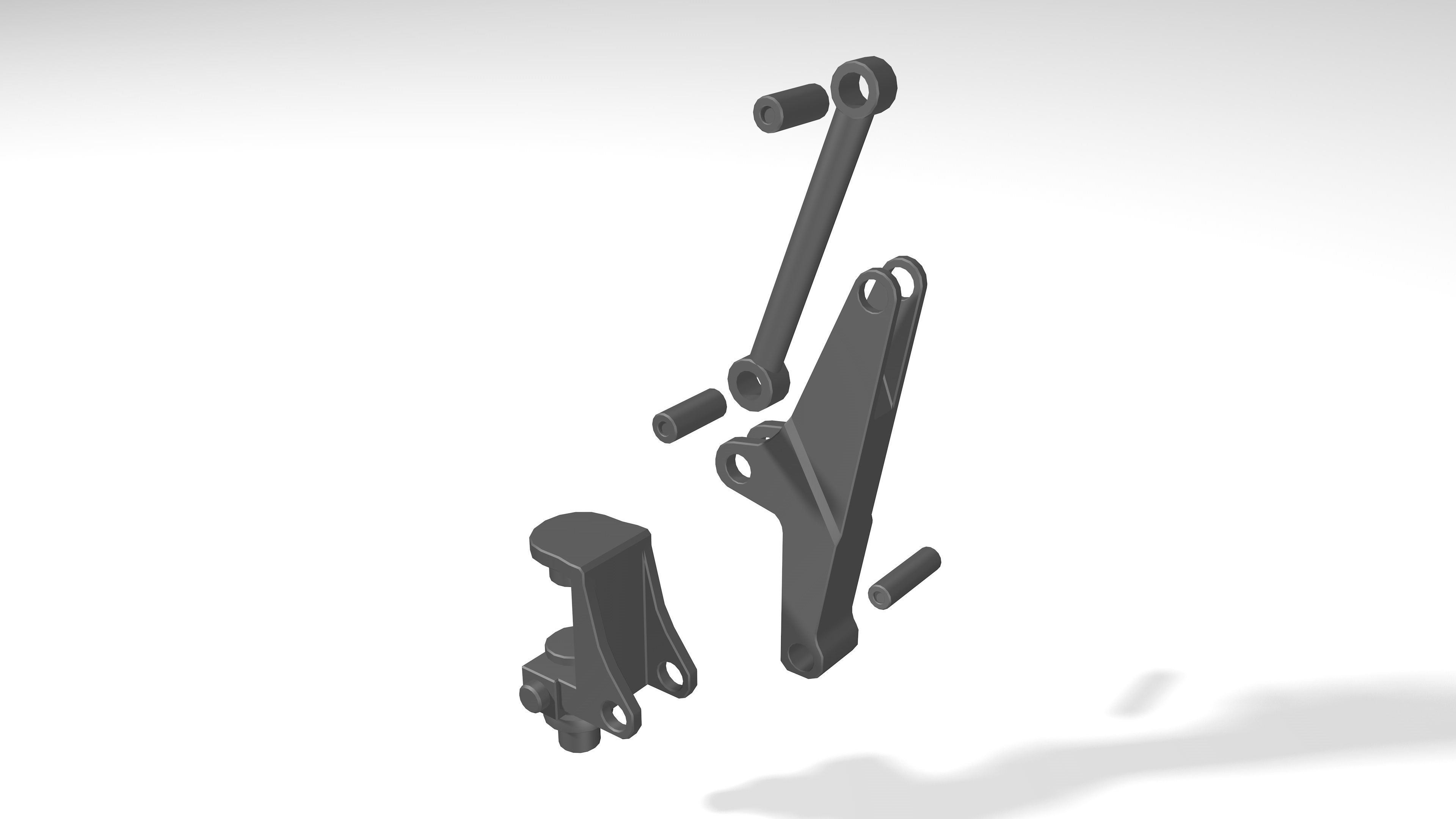 3d model of JCB crawler mini tractor  Ver2 3D print model_24