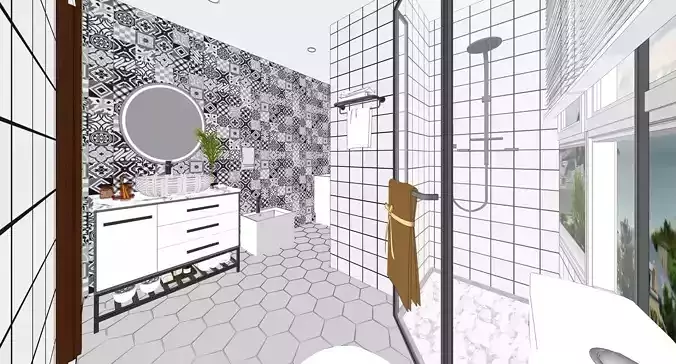 Nordic toilet bathrooms are modern