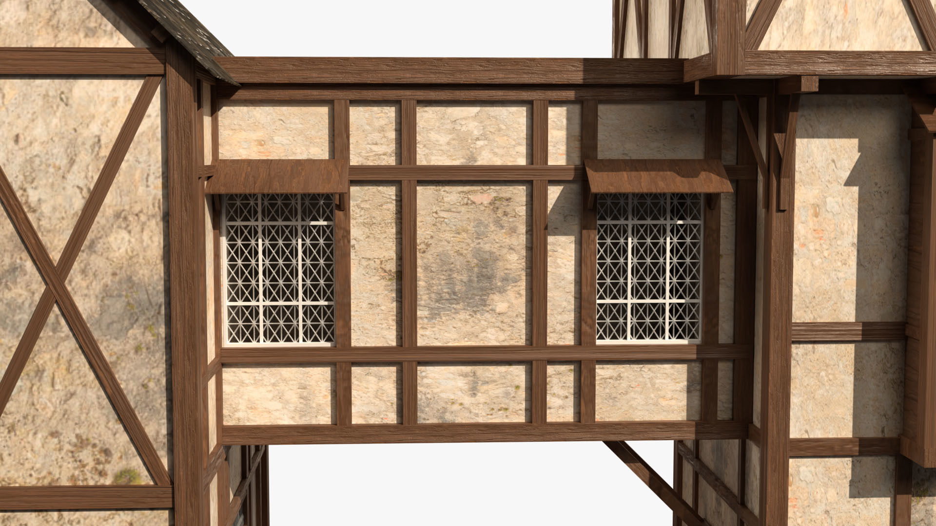 Game Ready Medieval house Low-poly 3D model_16