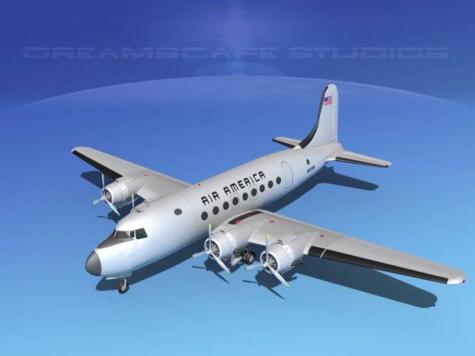 Douglas DC-4 Air America 3D model