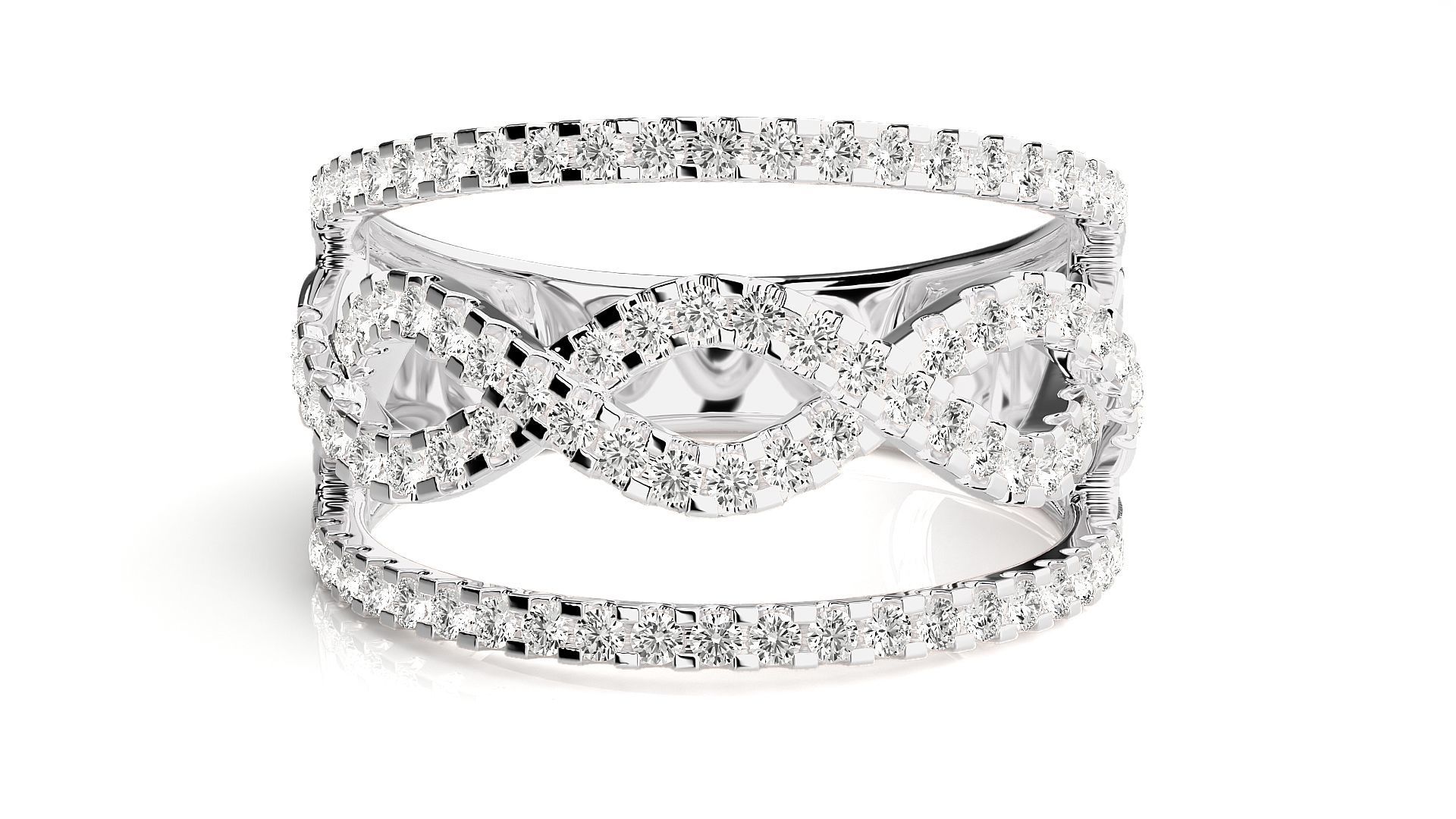 Dual Infinity Cocktail Ring 3dm stl renders details 3D print model_5