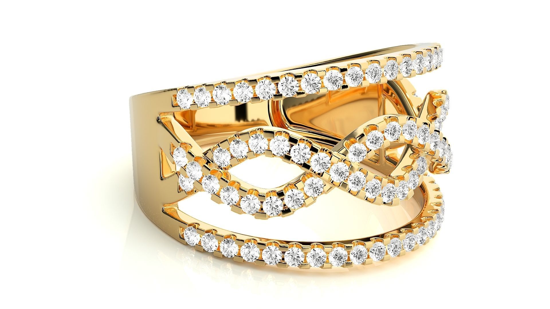 Dual Infinity Cocktail Ring 3dm stl renders details 3D print model_9