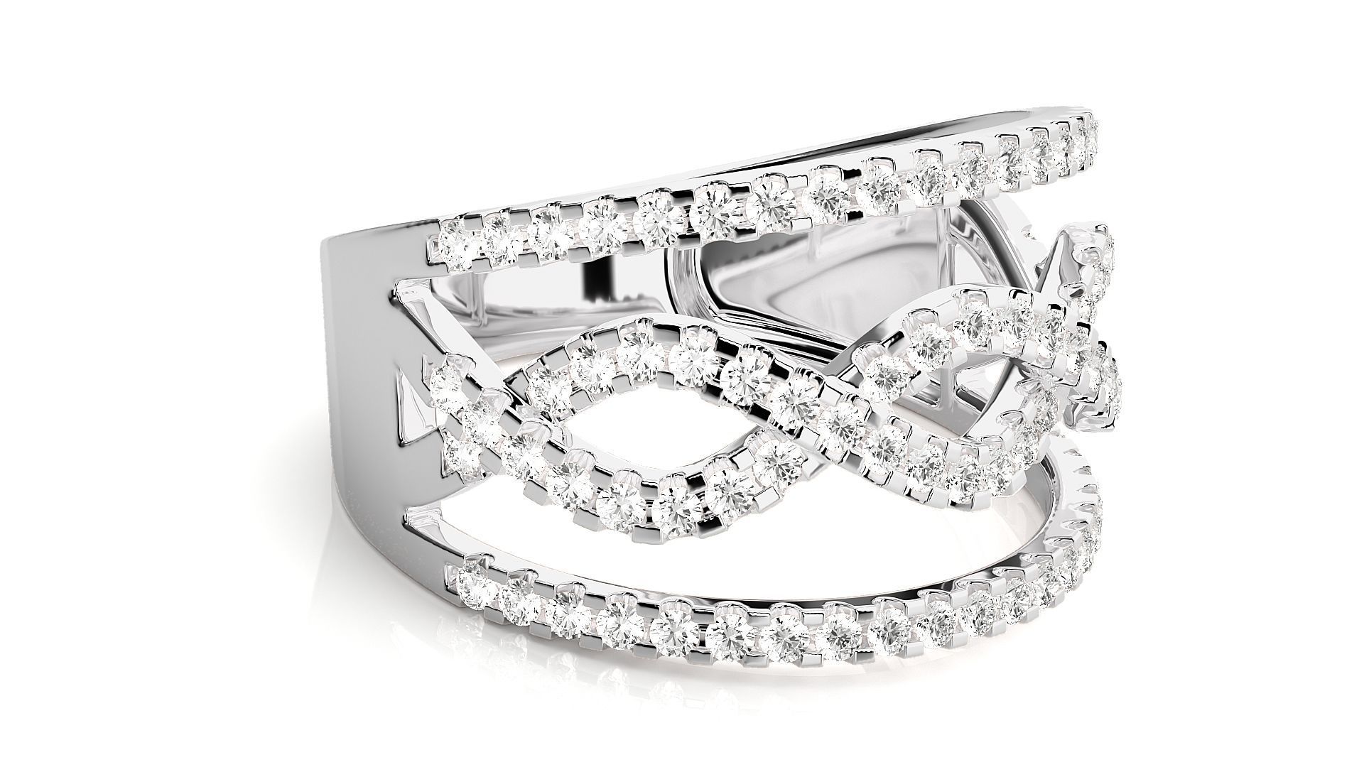 Dual Infinity Cocktail Ring 3dm stl renders details 3D print model_6
