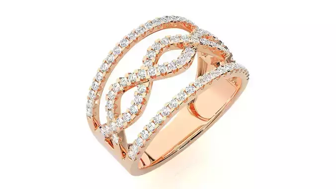 Dual Infinity Cocktail Ring 3dm stl renders details 